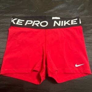red nike pro spandex